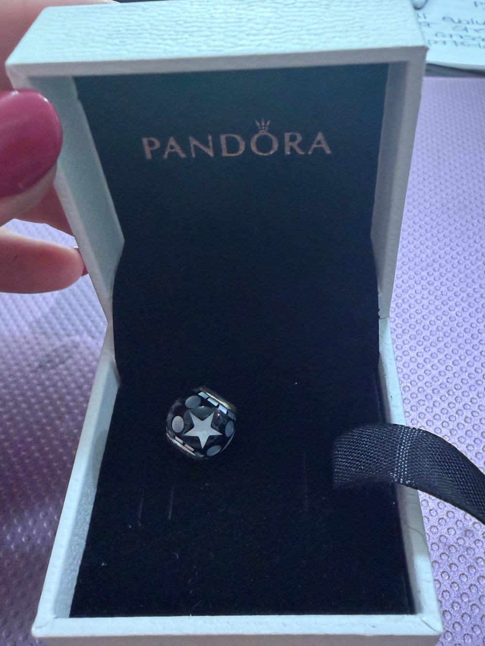 Pandora charm star and crescent moon